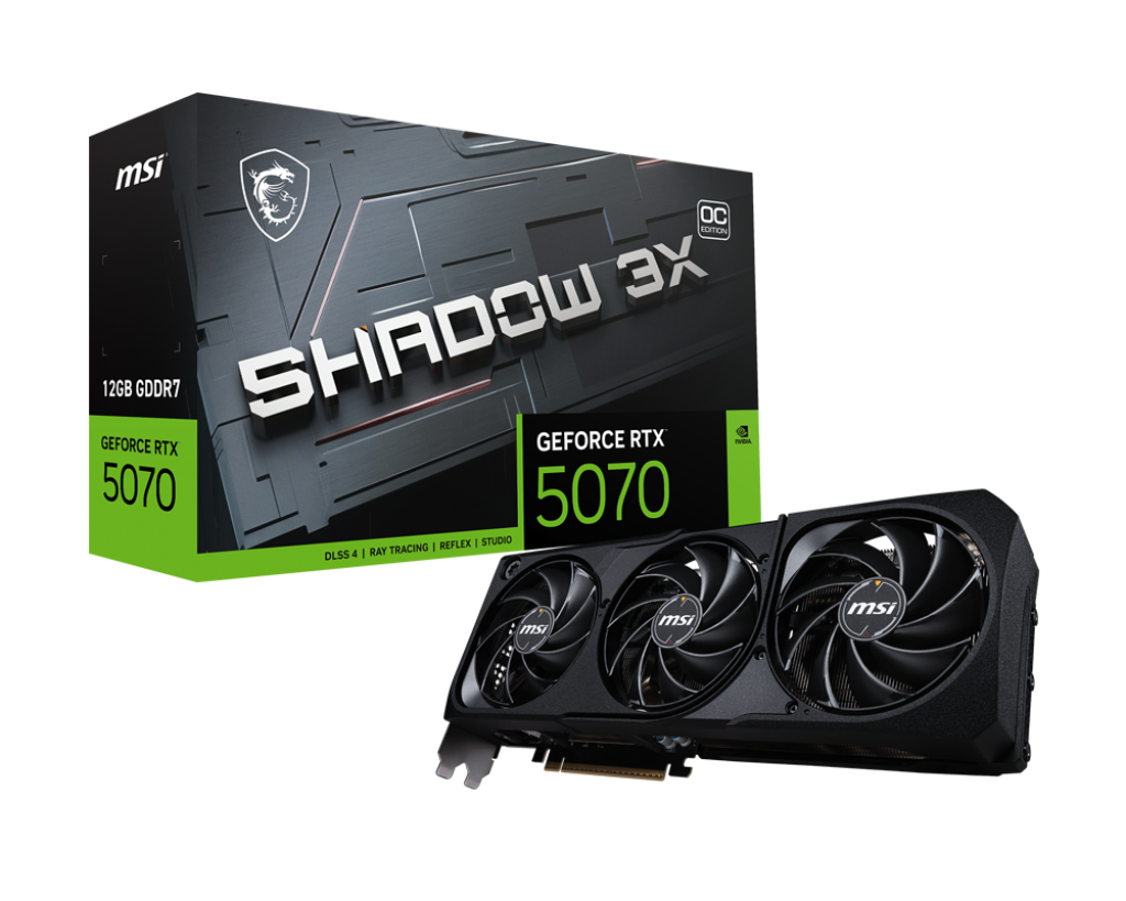 Placa De Video Msi Geforce Rtx 5070 Shadow 3x Oc 12g