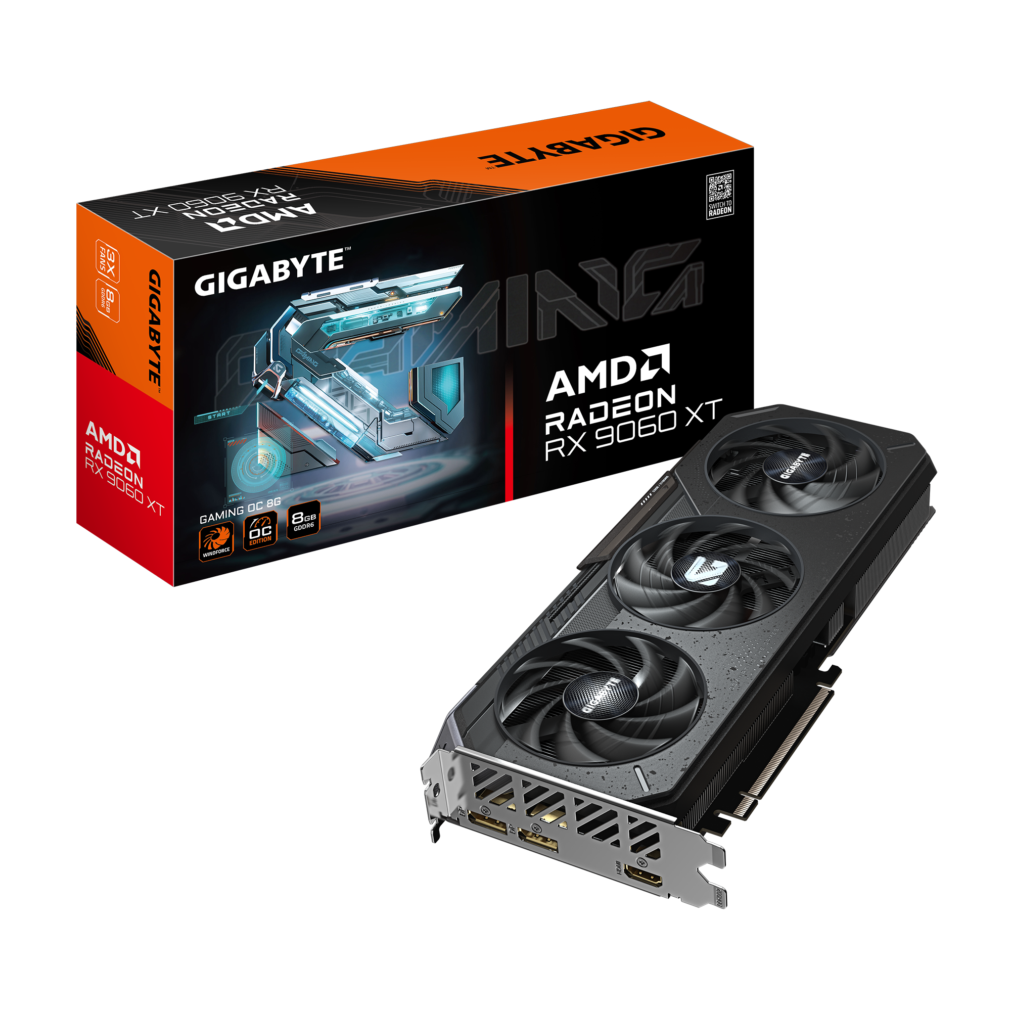 Placa De Video Gigabyte Radeon Rx 9060xt Gaming Oc 8gb