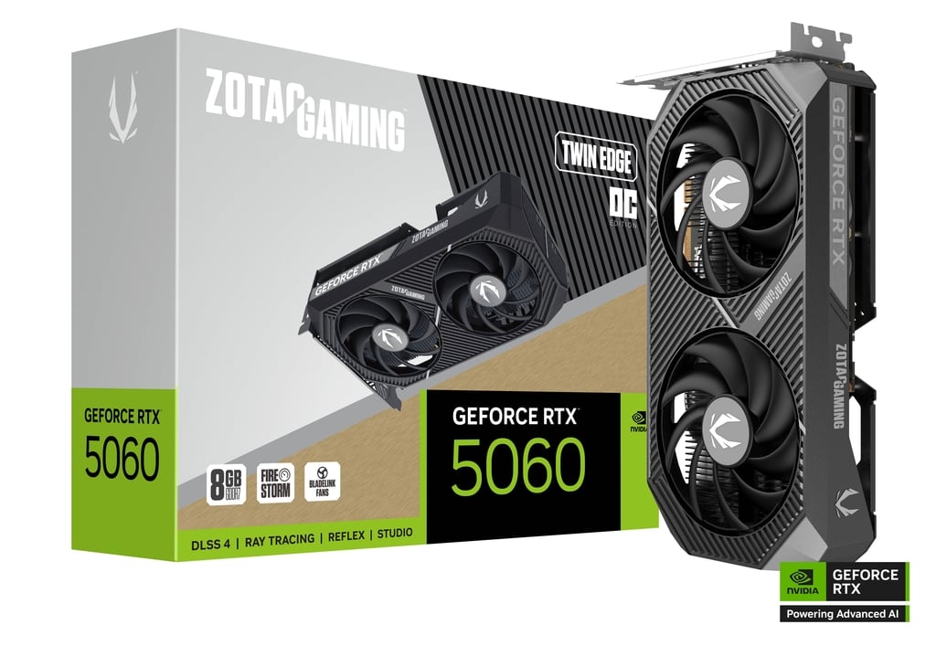 Placa De Video Zotac Gaming Rtx 5060 Twin Edge Oc 8gb