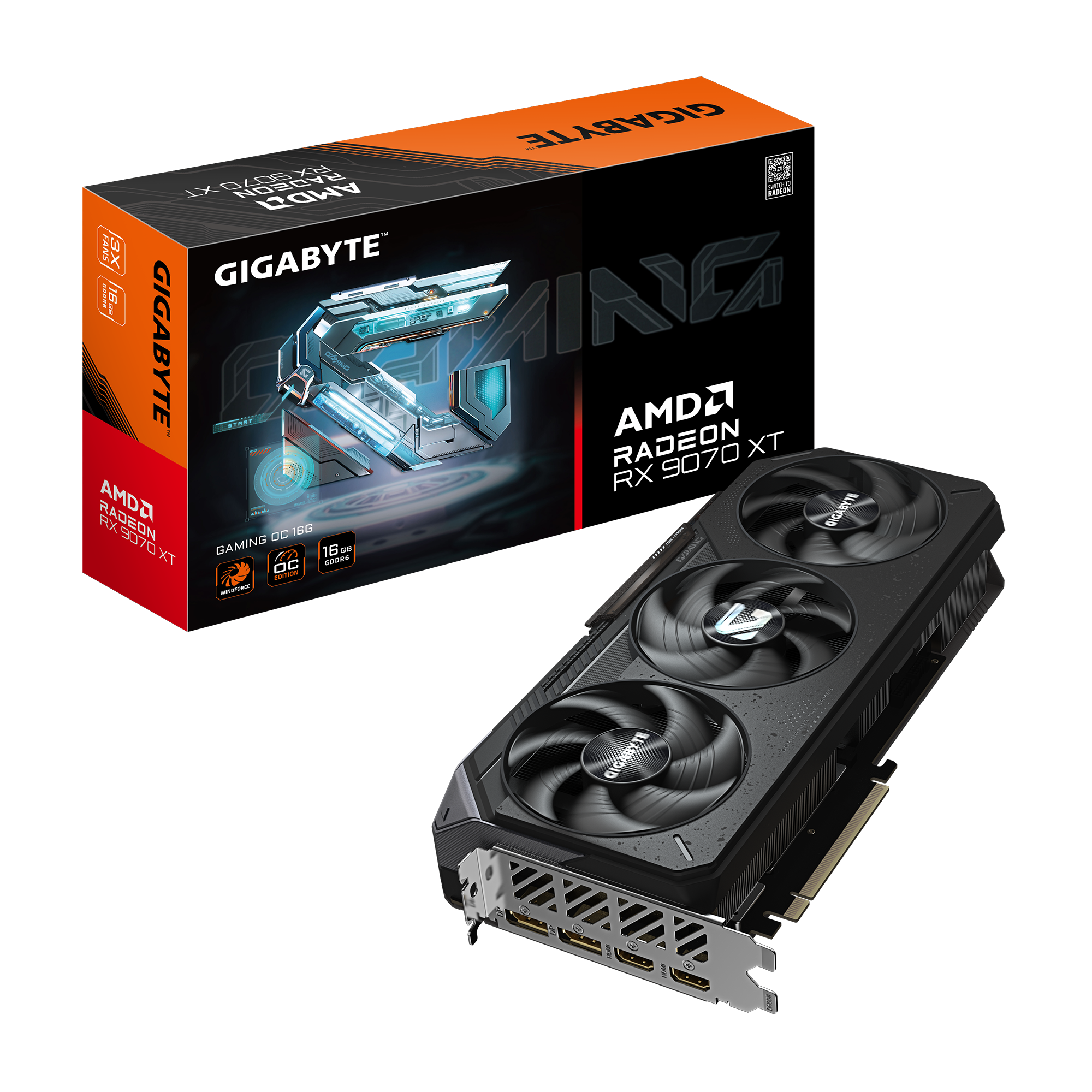 PLACA DE VIDEO GIGABYTE RADEON RX 9070 XT GAMING OC 16G