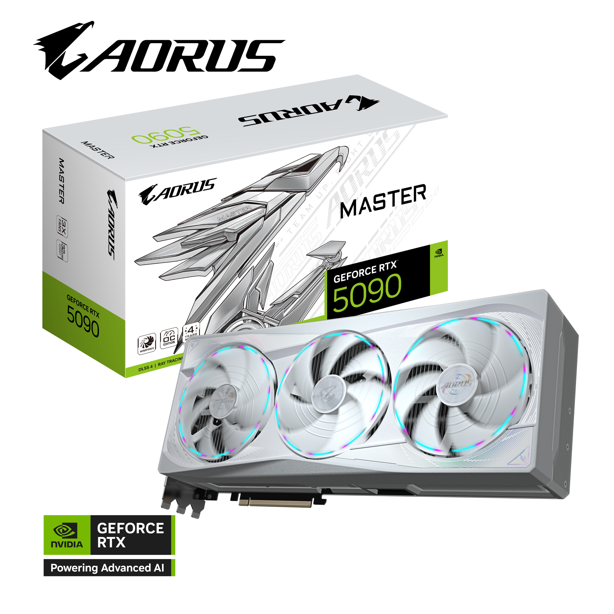 Placa De Video Gigabyte Rtx 5090 Aorus Master Ice 32gb Oc