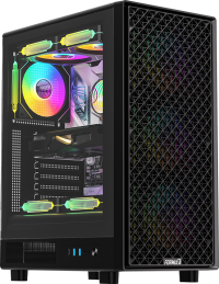GABINETE GAMER FORMULA V LINE MANA DYNAMIC BLACK (ATX/MATX + 4 FANS FRGB)