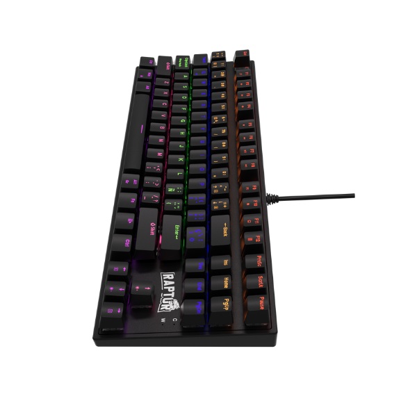 Teclado Raptor Fireclaw M87 Mecanico Retroiluminado Switch Red Outemu