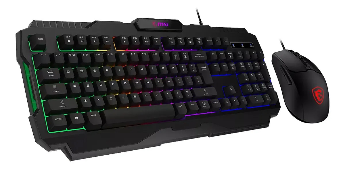 Teclado y Mouse MSI Forge GK100 RGB Mouse 6400 DPI 7 botones