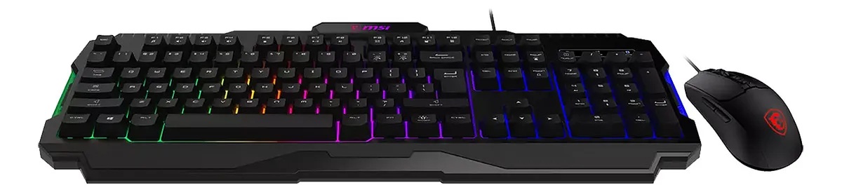 Teclado y Mouse MSI Forge GK100 RGB Mouse 6400 DPI 7 botones