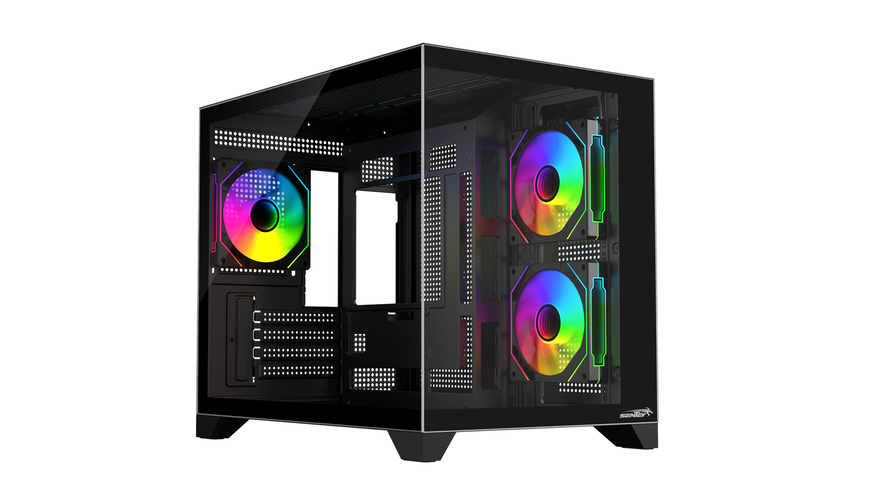Gabinete Sentey A20 3 cooolers ARGB Vidrio templado lateral y frontal