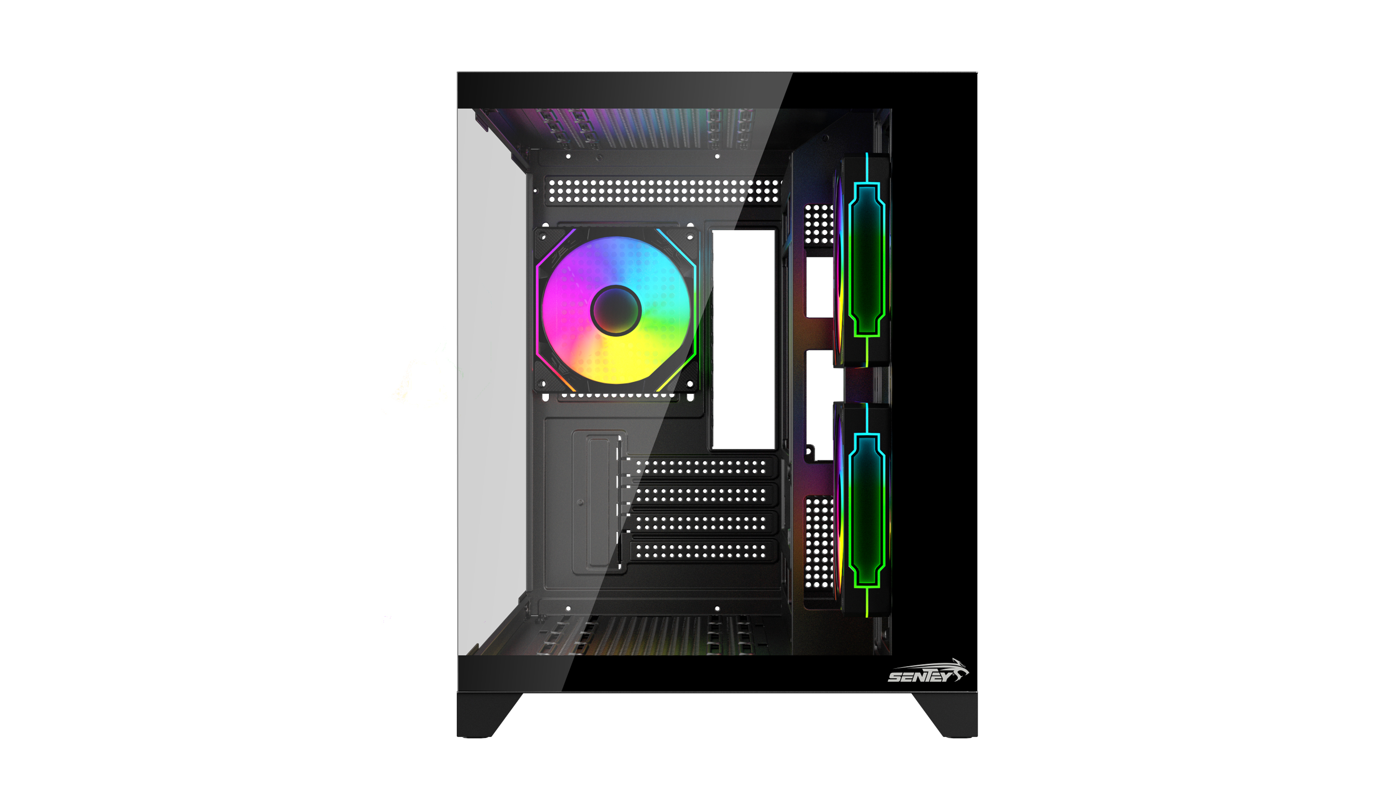 Gabinete Sentey A20 3 cooolers ARGB Vidrio templado lateral y frontal