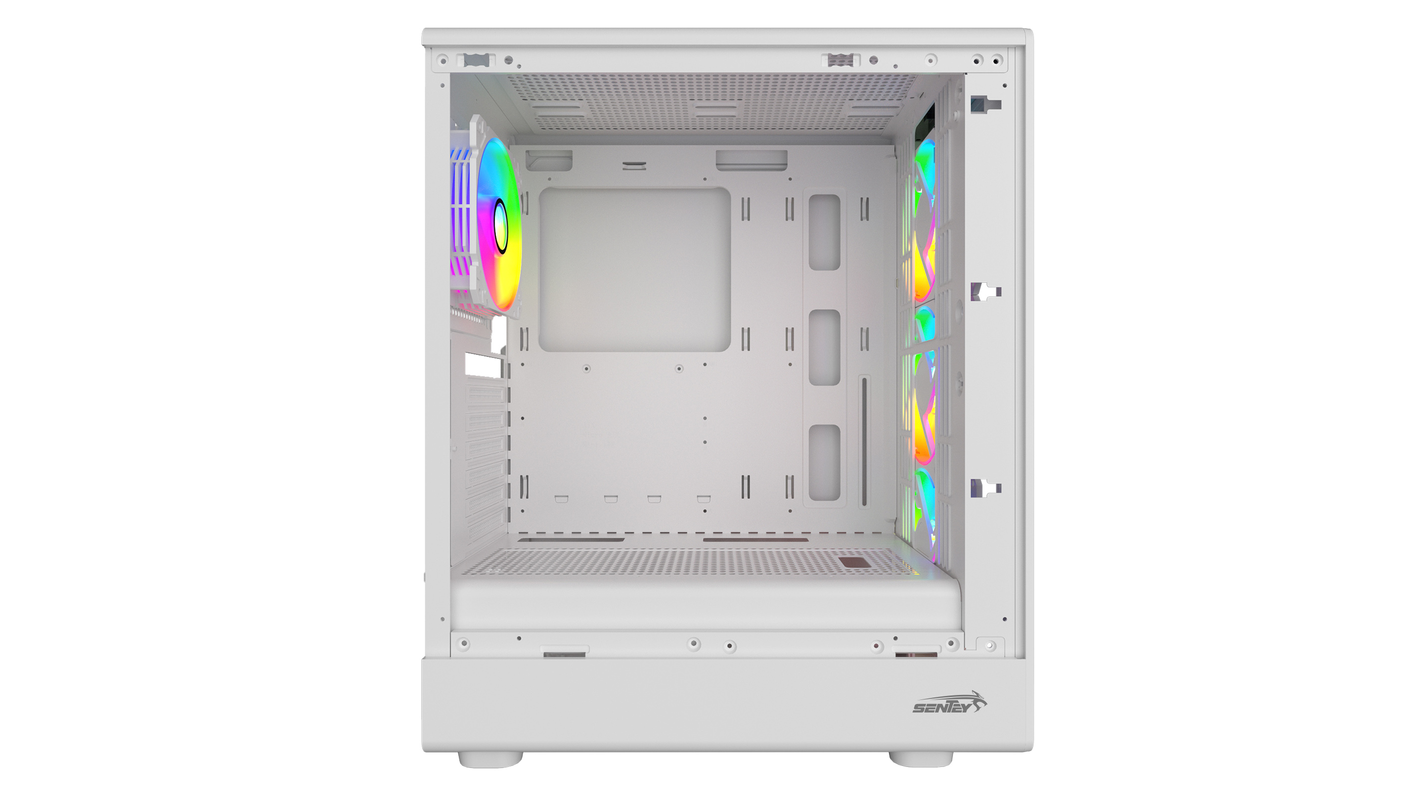 Gabinete Sentey M40 4 Fan ARGB Vidrio lateral y frontal Blanco