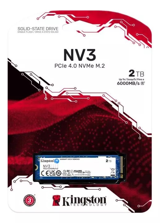 SSD 2 TB Kingston M2 NVME NV3 6000 MBPS