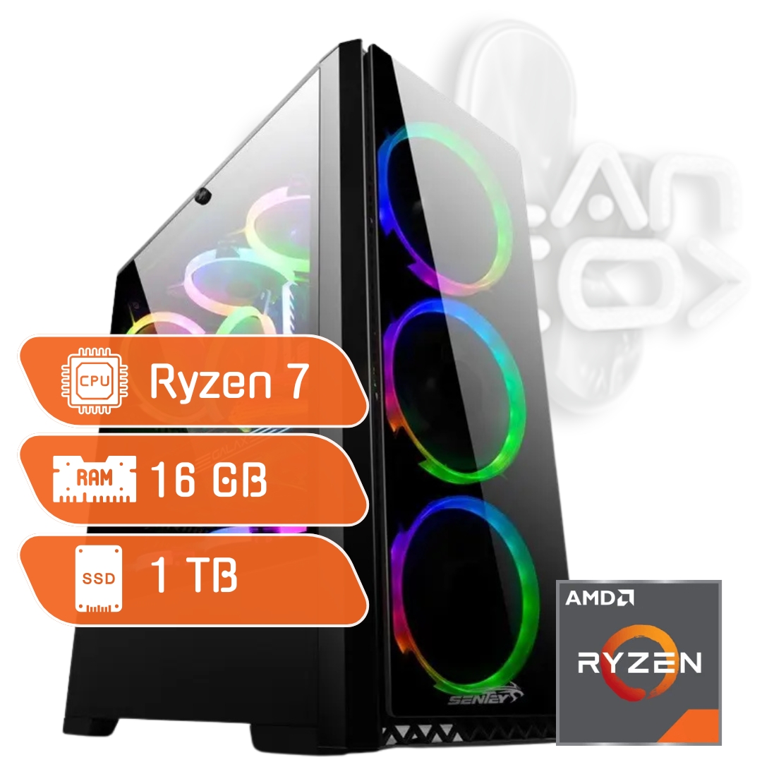 PC AMD Ryzen 7 5700G RX VEGA PLUS 16 GB RGB SSD 1 TB