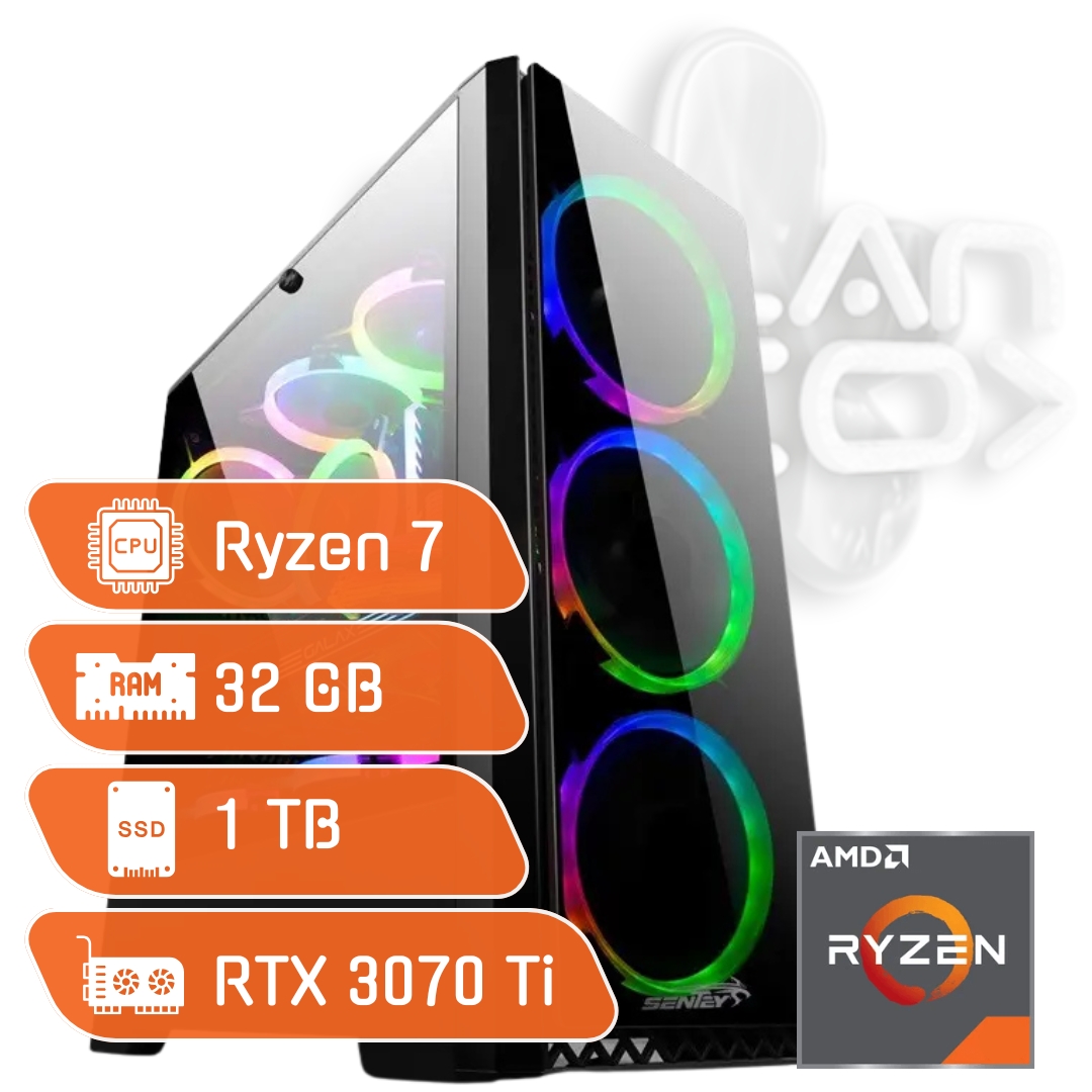 PC AMD Ryzen 7 5700 32 GB SSD 1 TB NVME RTX 3070 TI