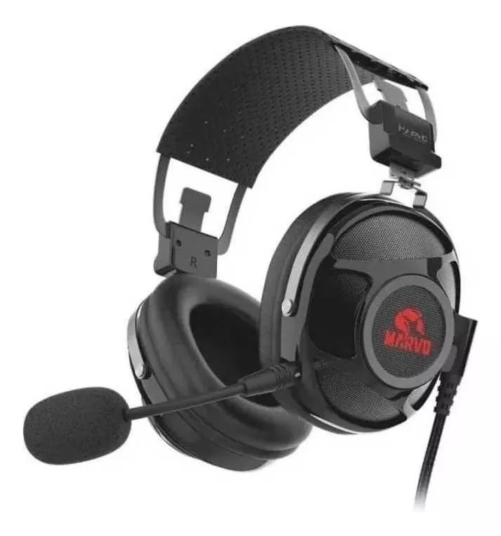 Auriculares Gamer Marvo HG9053 Led Rojo 7.1 canales USB Surround