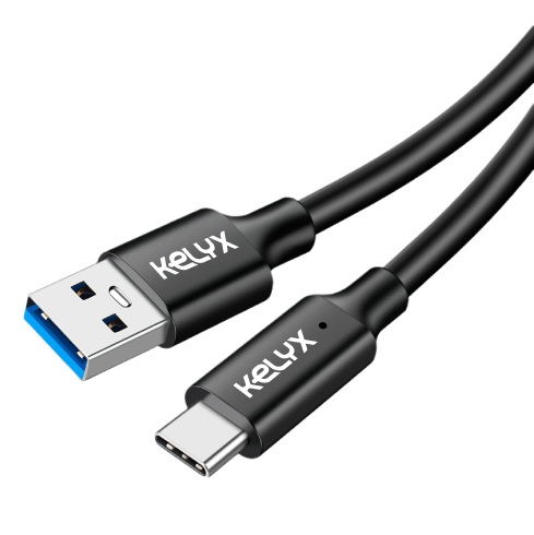 Cable USB 3.2 a Tipo C Kelyx 3A 60W 10 GBPS 1 metro