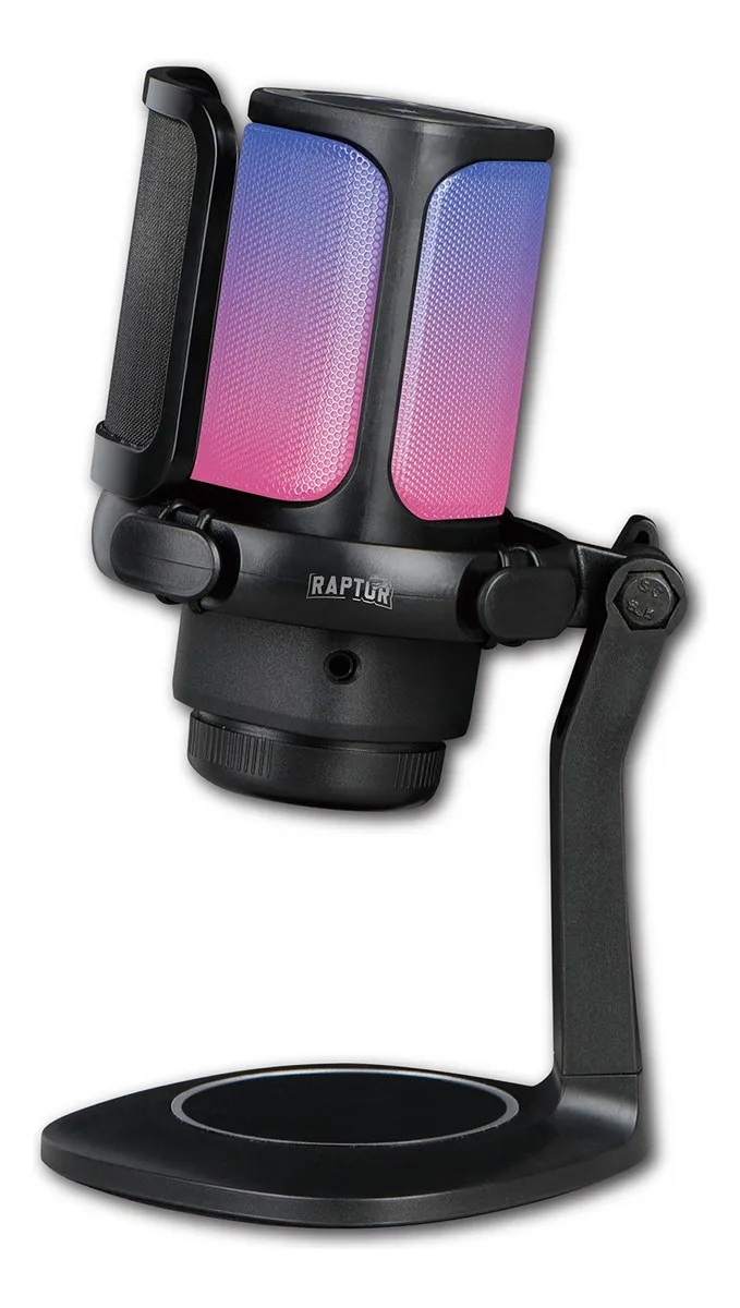 Microfono Raptor Vox RGB USB RGB para Streaming
