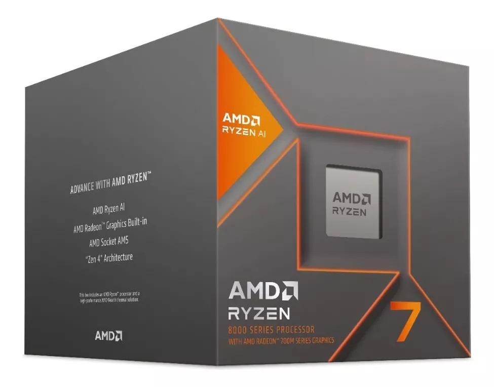 AMD Ryzen 7 8700G 8 nucleos 16 hilos 5.1 Ghz con graficos radeon con disipador