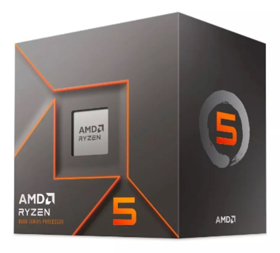AMD Ryzen 5 8400F 4.7 Ghz AM5 sin graficos con disipador