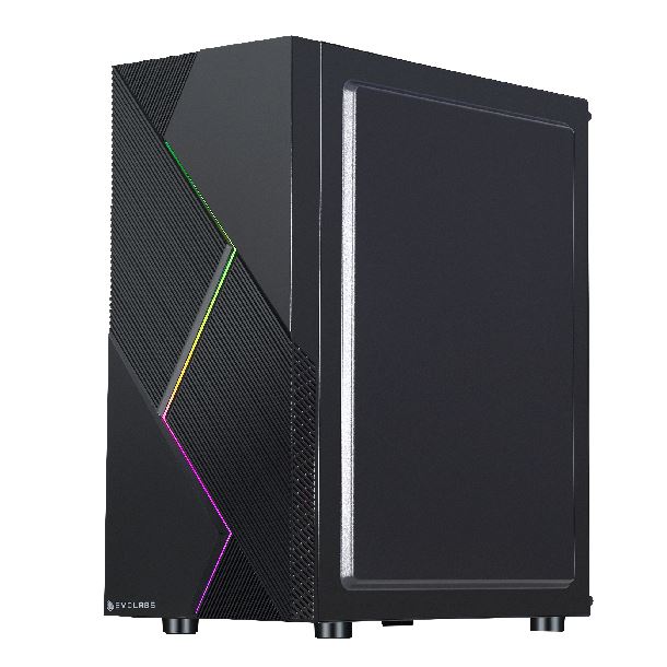 Gabinete Evolabs Bolt 1 FAN FRGB Vidrio Templado Lateral