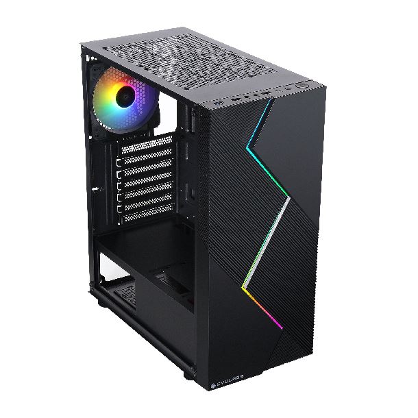 Gabinete Evolabs Bolt 1 FAN FRGB Vidrio Templado Lateral
