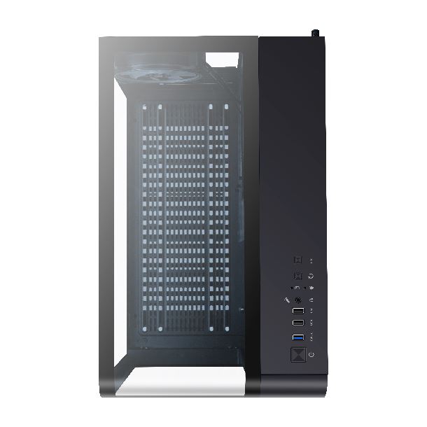 Gabinete Evolabs Synergy 4 FAN ARGB Vidrio Templado Lateral Curvo con controladora y display LCD