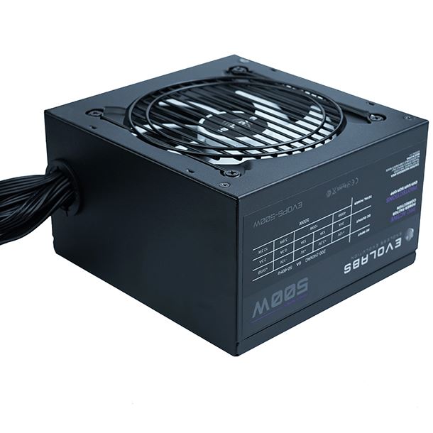 Fuente Evolabs 500W PFC Activo cables flat