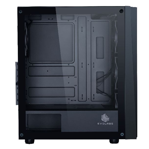 Gabinete Evolabs Duality 4 FAN ARGB con controladora y Vidrio Templado Lateral