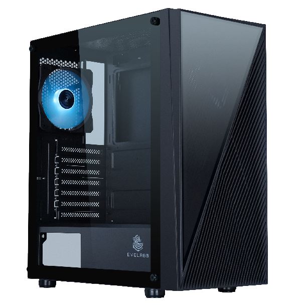 Gabinete Evolabs Duality 4 FAN ARGB con controladora y Vidrio Templado Lateral