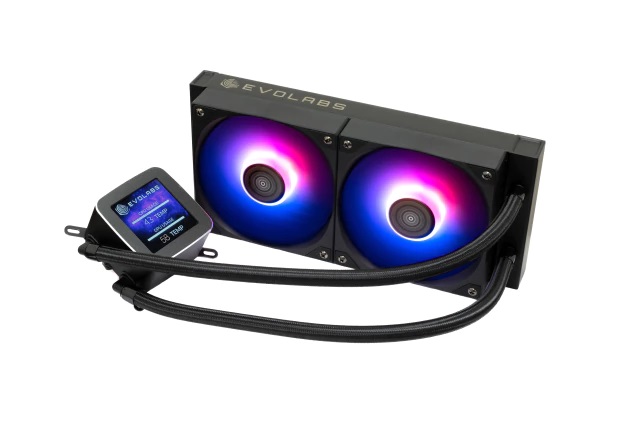 Water Cooling Evolabs AIO Cryogene Supreme 240 ARGB TDP 250W con pantalla LCD