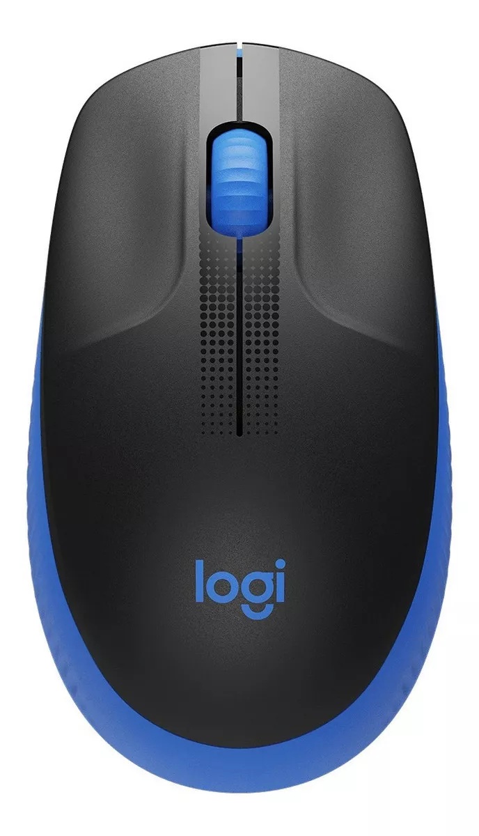 Mouse Inalambrico Logitech M190 Full Size Negro y Azul