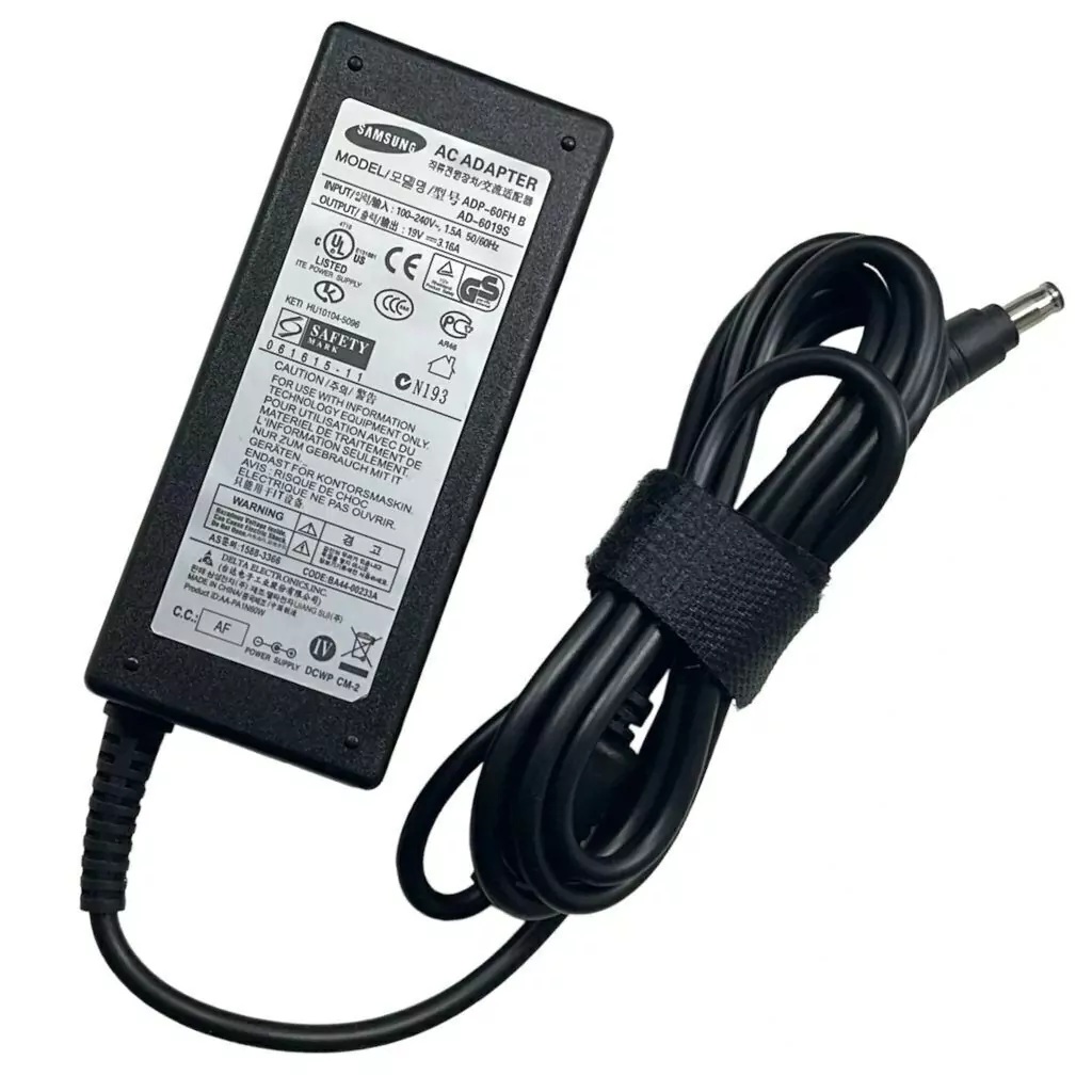 Cargador Samsung 19V 3.16A - 60W - PIN - 5.5X3.0 ADP-60ZH