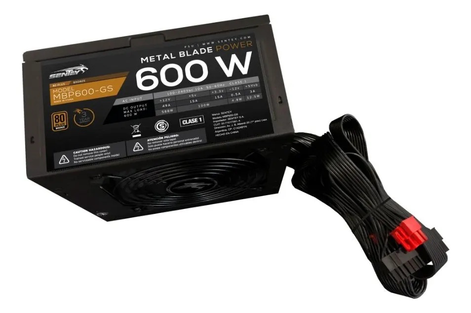 Fuente Sentey 600W MBP600-GS 80 Plus Bronze