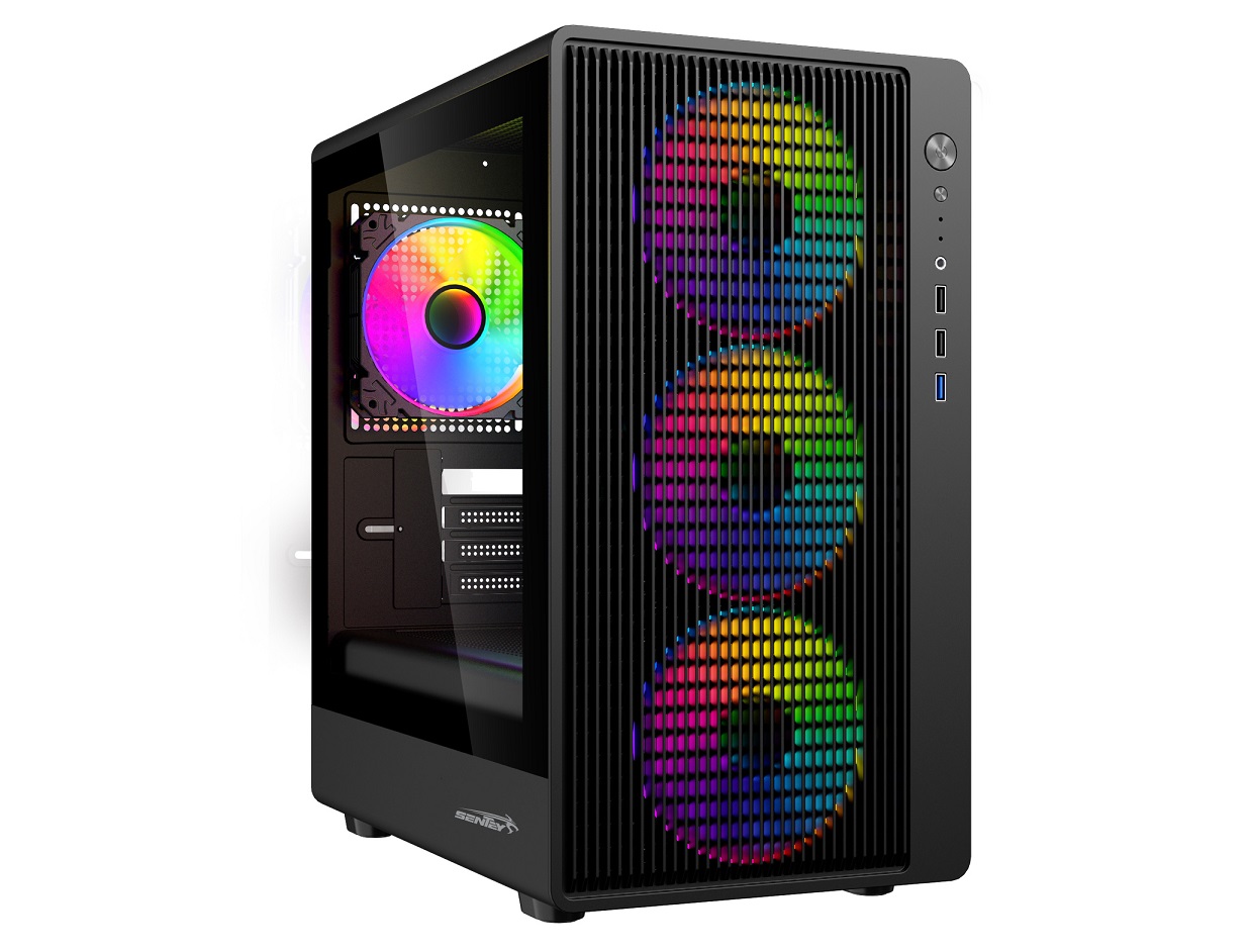 Gabinete Sentey BlackFire 4 Coolers ARGB Vidrio templado lateral