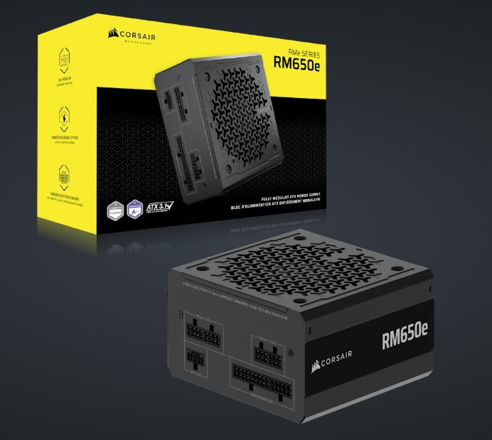 Fuente Corsair RM650e 650W Cybenetics Platinum Full Modular PCIe 5.1 ATX 3.1