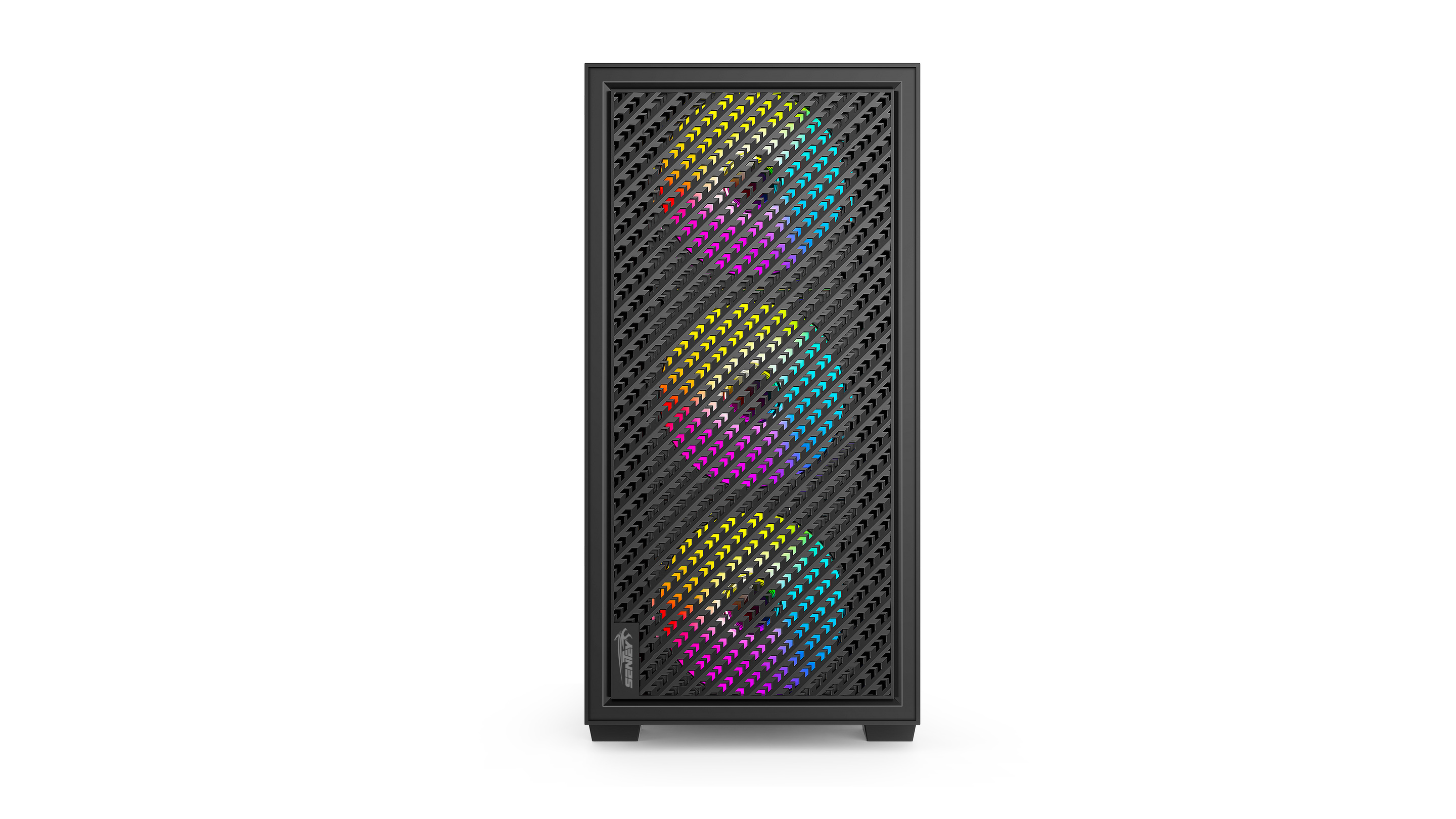 Gabinete Sentey H12 Negro Frente Mesh 4 Fanes FRGB Vidrio templado
