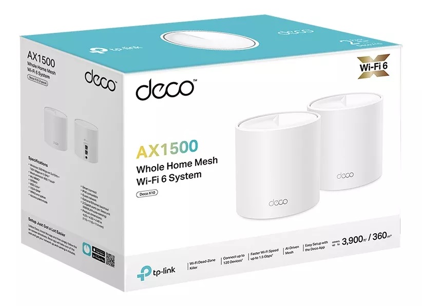 Access Point Repetidor Tp-link Deco X10 Mesh AX1500 Pack 2 Unidades