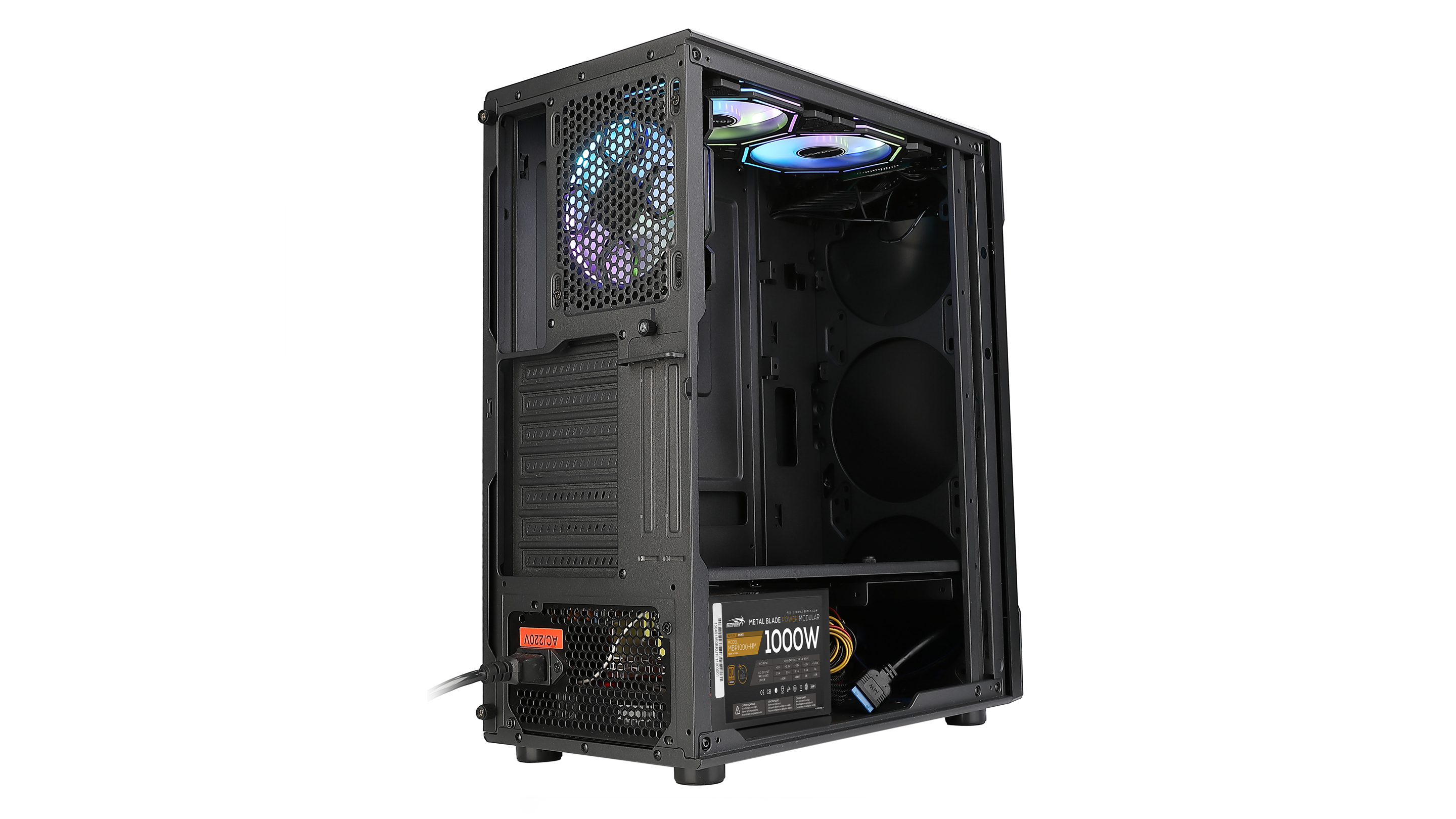 Gabinete Sentey R20 Frente RGB lateral acrilico
