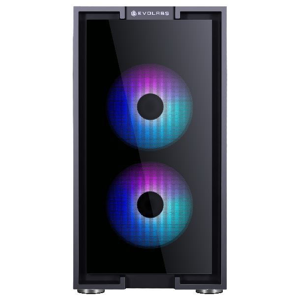 Gabinete Evolabs INNOV8 3 Fan ARGB con controladora y vidrio templado lateral y frontal