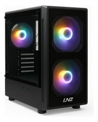 Gabinete LNZ M10 FRGB Vidrio templado lateral y frontal