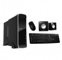 Gabinete Kit Slim Kelyx fuente 500w teclado mouse parlantes lector memorias