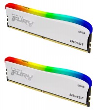 Memoria 32 GB (2x16GB) DDR4 3200 Mhz Kingston Fury Beast RGB Blanca