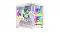Gabinete Sentey A8 Blanco Vidrio Templado 5 Fan ARGB