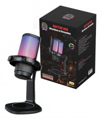 Microfono Raptor Vox RGB USB RGB para Streaming