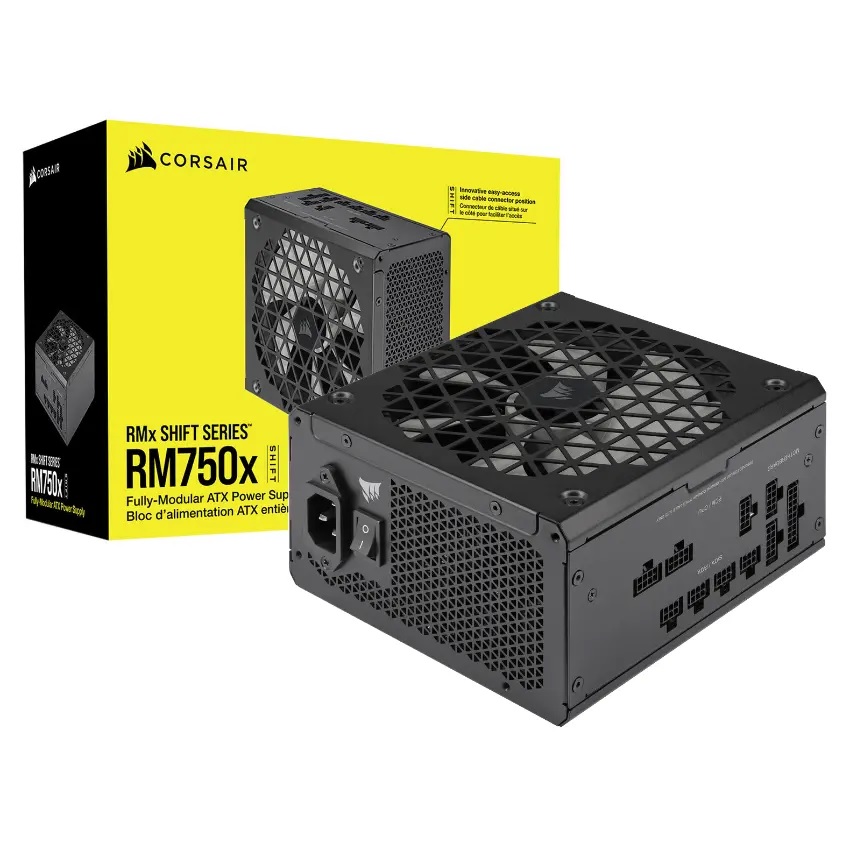Fuente Corsair Rm750x Shift 750w 80plus Gold Black Full Modular
