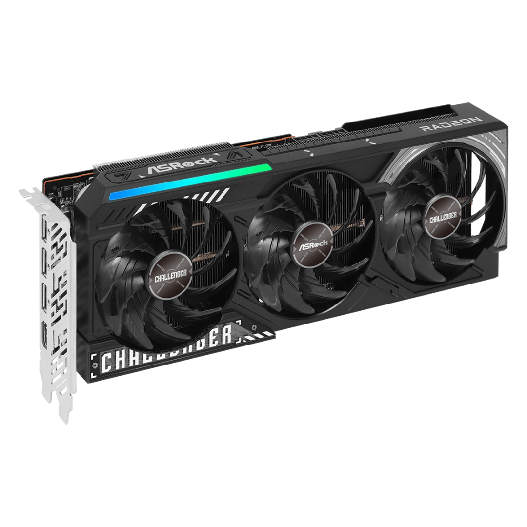 Placa De Video Asrock Rx 9070 Challenger 16gb 3 Fan