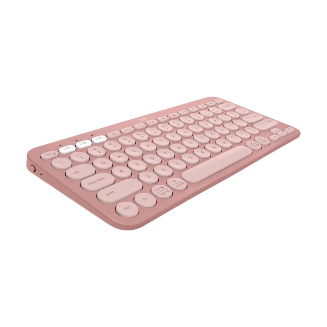 Teclado Logitech Bluetooh Multi Dispositivo Pebble Keys 2 K380s Rosa