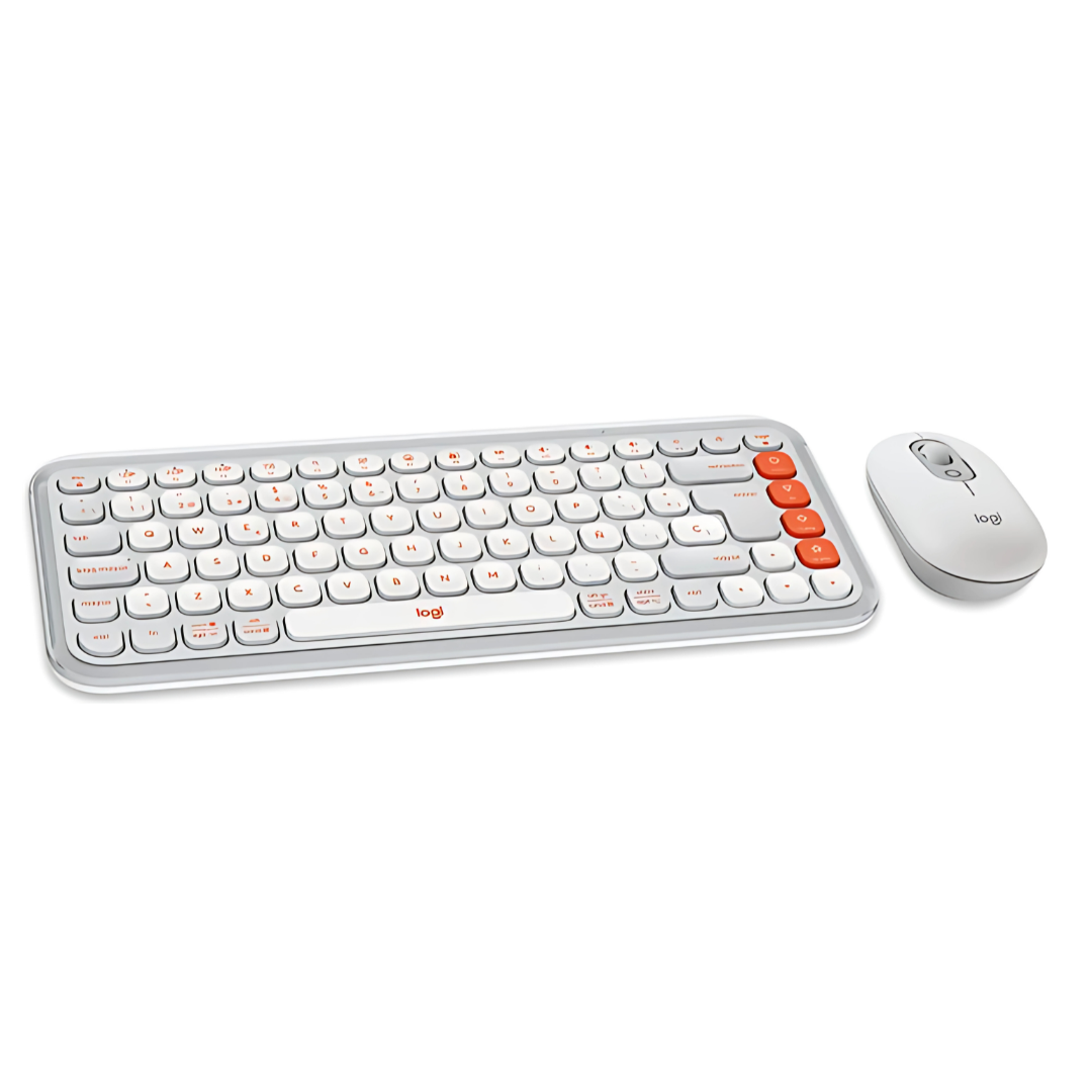 Combo Logitech Teclado Y Mouse Pop Icon Blanco