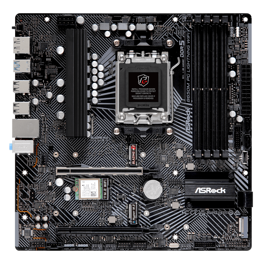 Mother Asrock B650m Pg Lighting Wifi Am5 Ddr5