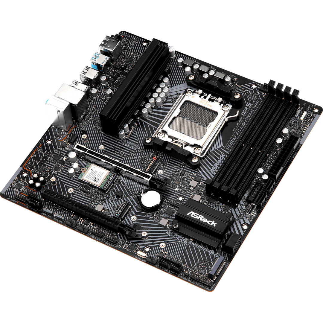 Mother Asrock B650m Pg Lighting Wifi Am5 Ddr5