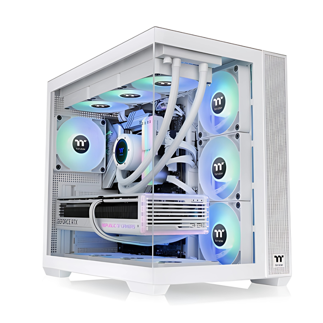 Gabinete Tt View 380 Mid-tower Tg X2 Fan Argb X4 Snow White