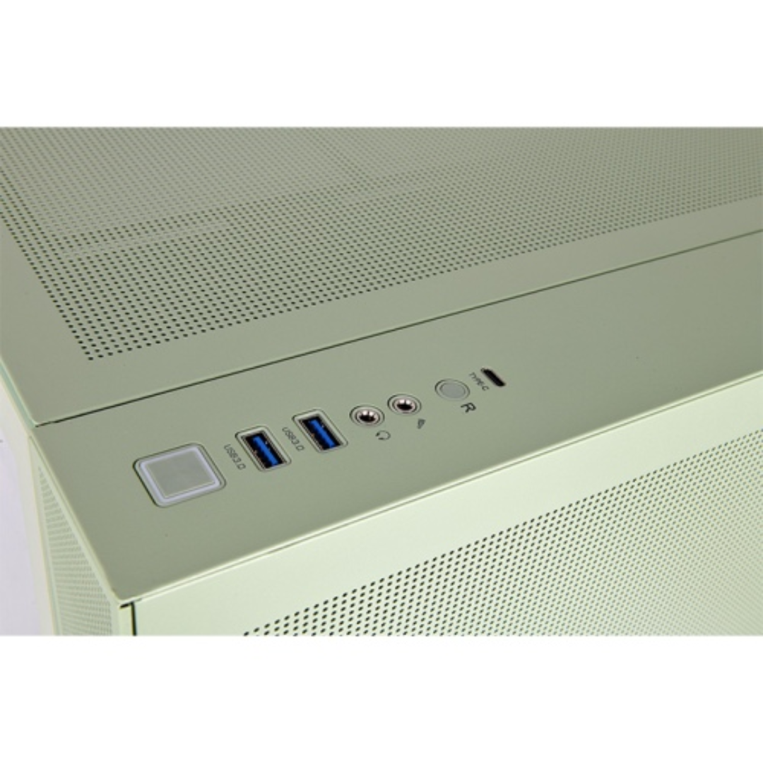 Gabinete Tt View 380 Mid-tower Tg X2 Fan Argb X4 Matcha Green