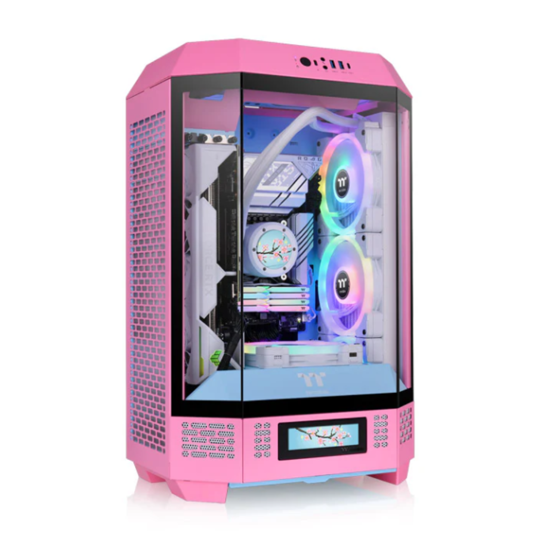 Gabinete Tt The Tower 300 Mid-tower Tg X3 Fan X2 Bubble Pink